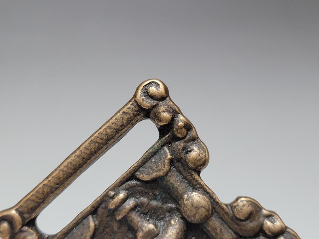 銅製 仏塔紋 天鐵 トクチャ 護身装身具 チベット 仏教文物 幅約4cm