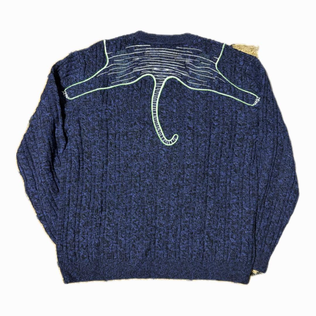 KENZO ライオン刺繍セーター Lサイズ ネイビー