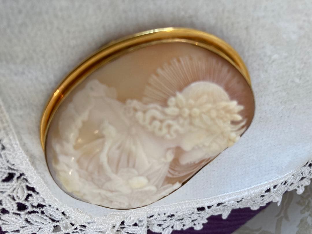 ゆーたんちゃん専用アンティークナイト&デーサードニクスシェルカメオ