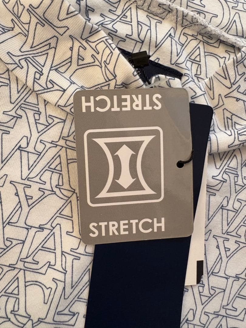 【新品】Callaway 長袖シャツ ホワイト/グレー　モックネック