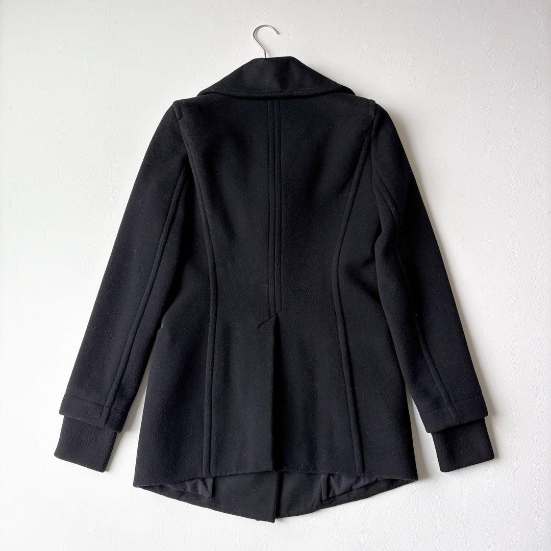 2958y美品　ヘルムートラング　スタンドカラーミドルコート　黒