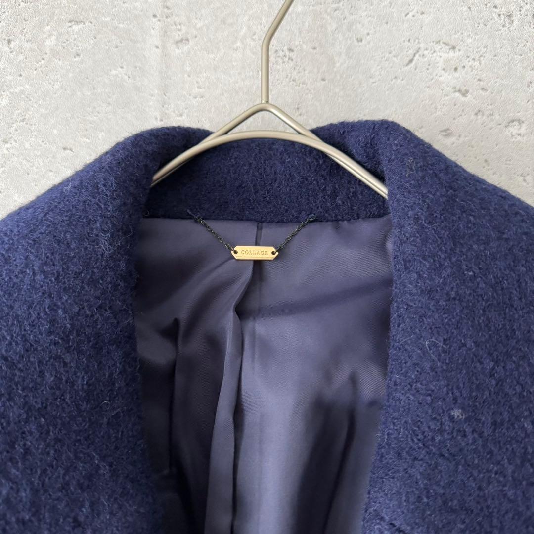 近年✨コラージュガリャルダガランテ　圧縮ウールコート　ネイビー