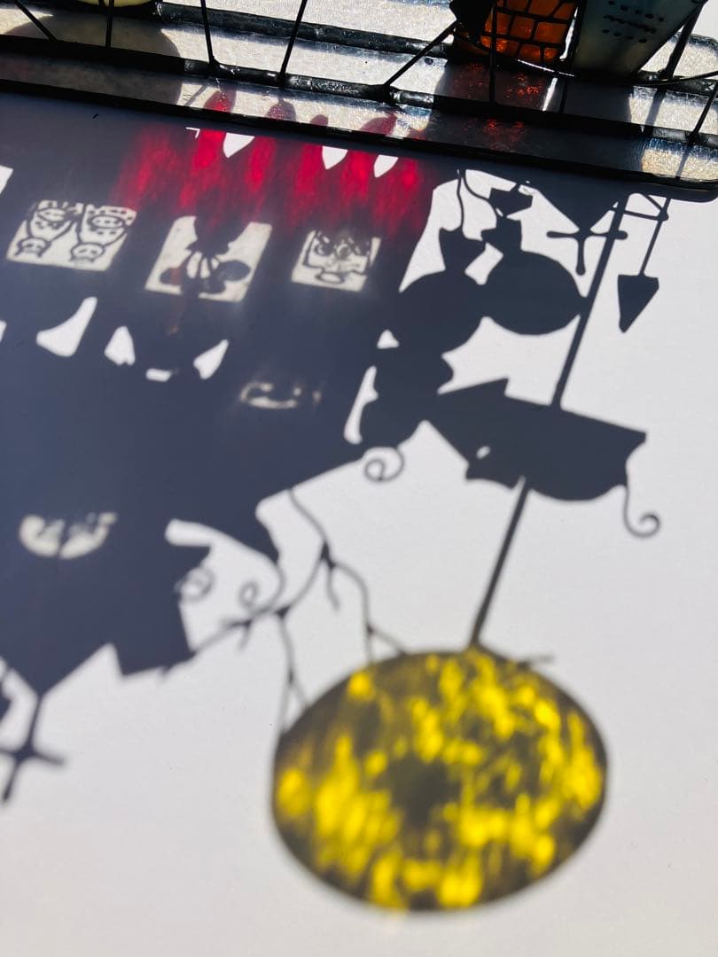 ステンドグラス　ハロウィンの屋台