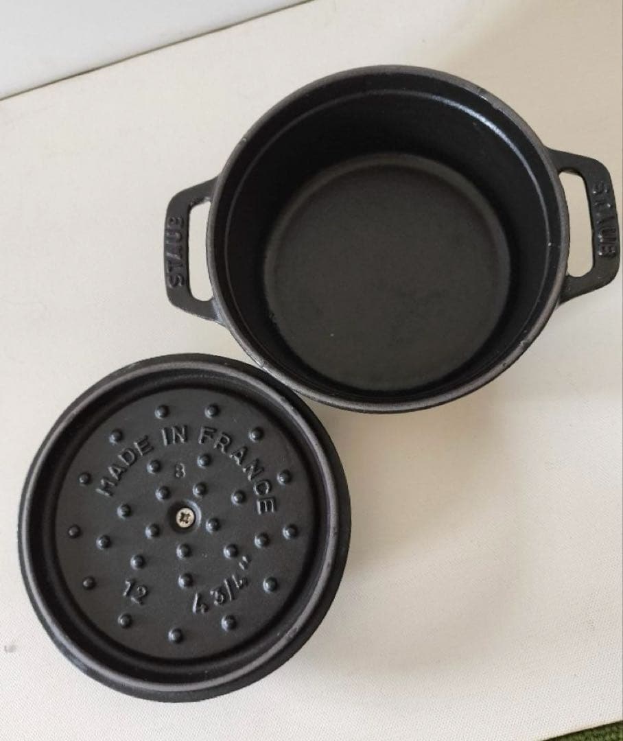 STAUB ピコココットラウンド 鍋 12cm ブラック グレー 2色セット