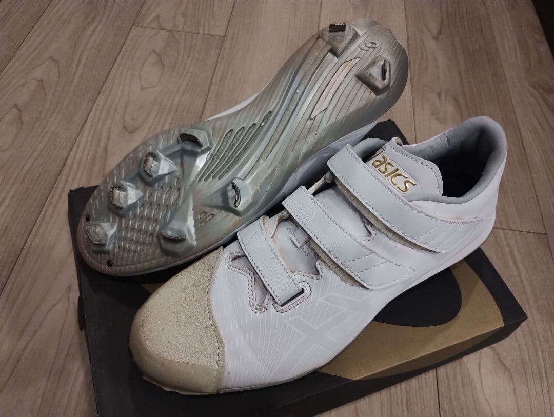 ASICSアシックス P革付スパイク27.0cm ホワイト