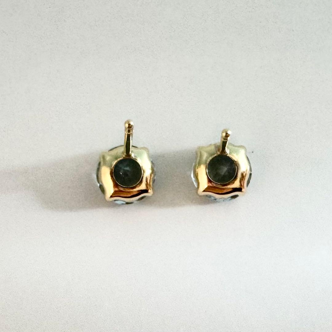 [お客] ◆新品◆ k18 アクアマリン　ピアス