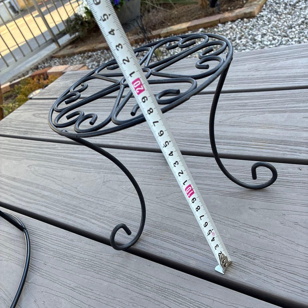 【玉もね様お取り置き】アイアン プランター台 葉のデザイン　4個セット