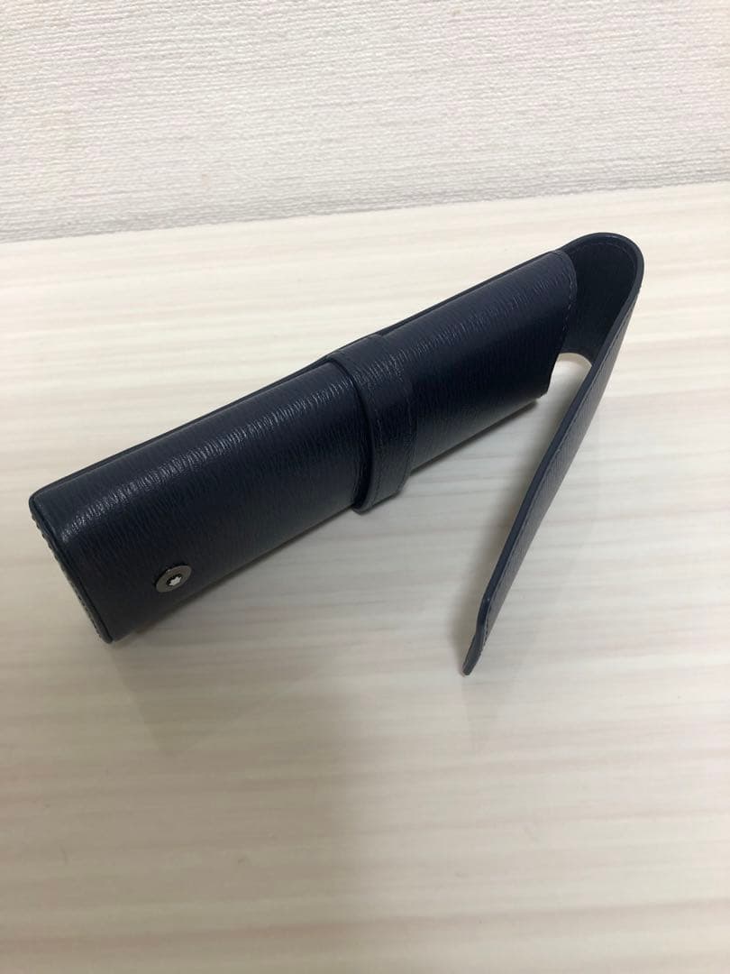 Montblanc ネイビー レザー 筆箱