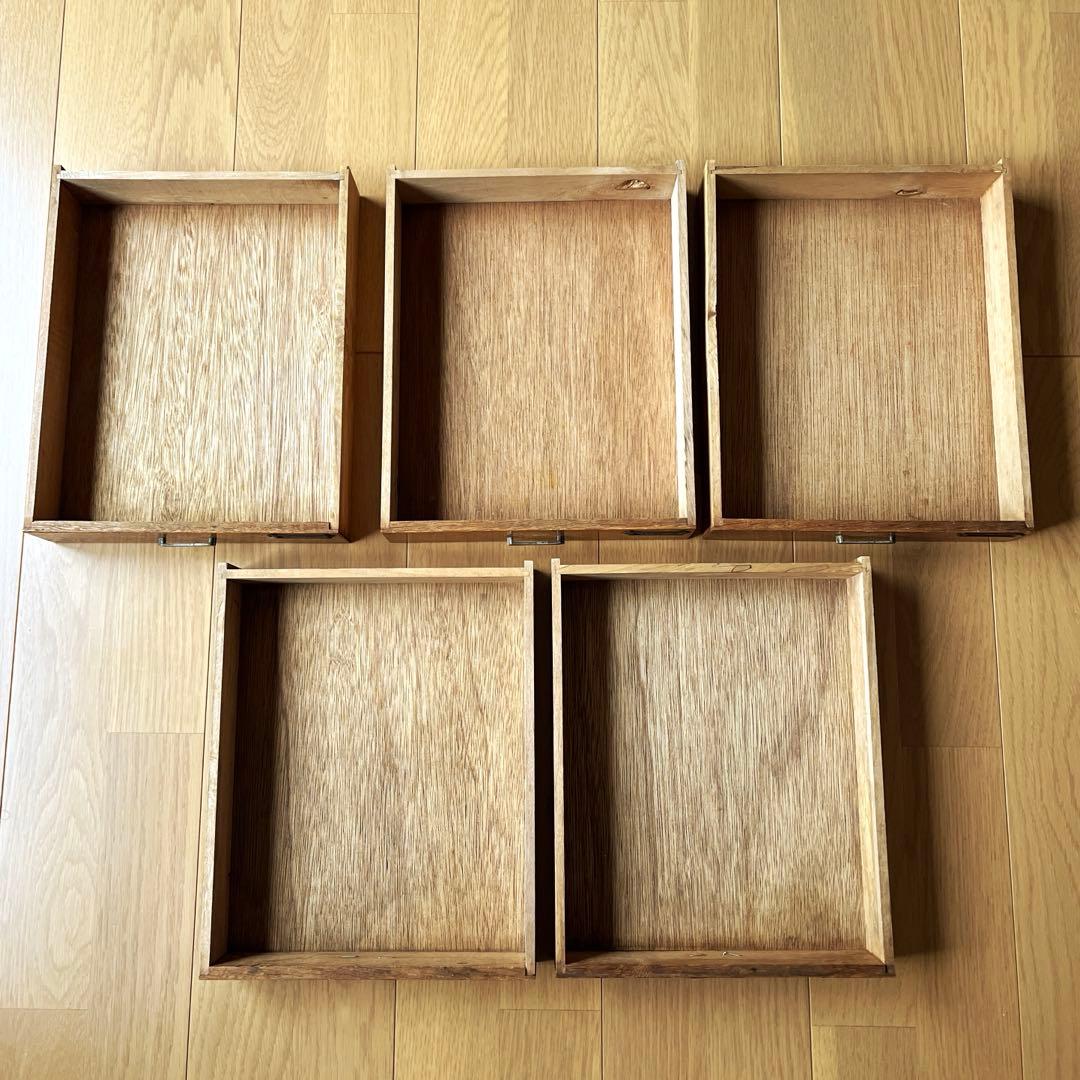 古道具　昭和レトロ　小引き出し　5杯　木製