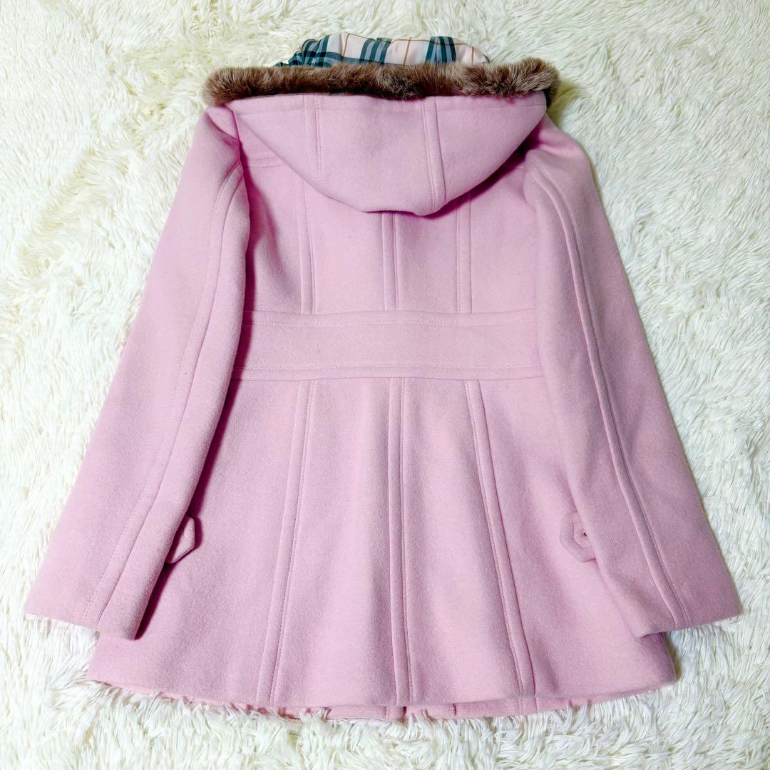 モア様リクエスト✨バーバリーブルーレーベル ピンク カシミヤ混 フード コート