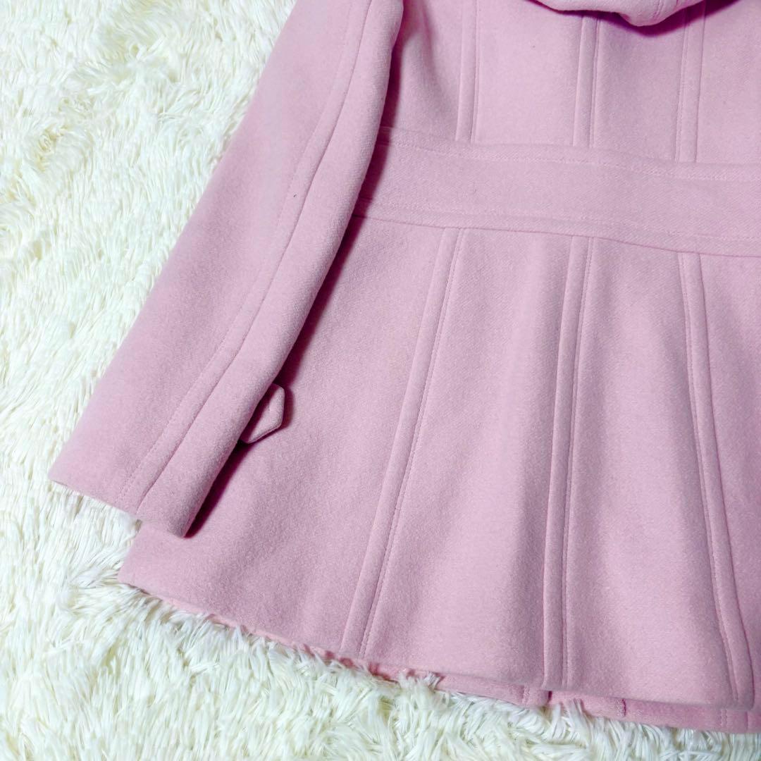 モア様リクエスト✨バーバリーブルーレーベル ピンク カシミヤ混 フード コート