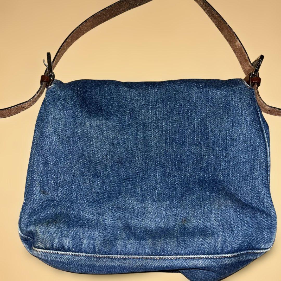 フェンディ　ワンショルダーバッグ　マンマバゲット　デニム　シルバー金具