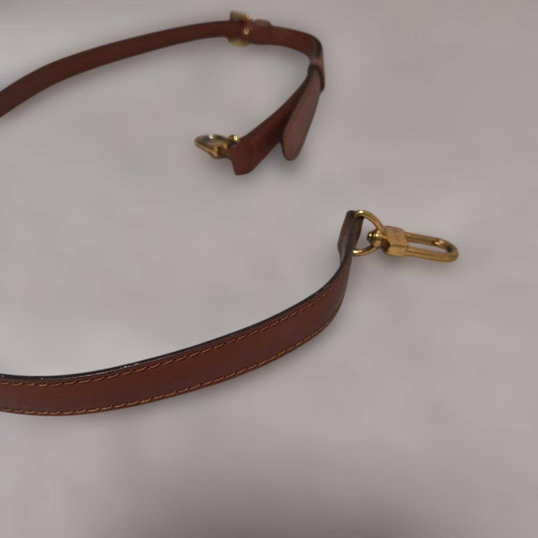 caamr ルイ・ヴィトン　ブラウンレザー ストラップ ゴールド金具