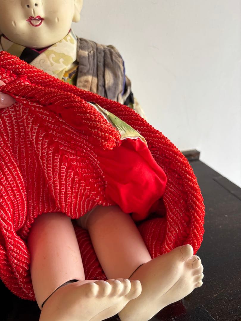 市松人形 伝統工芸　日本人形　訳あり　男の子　昭和レトロ　着物　和服