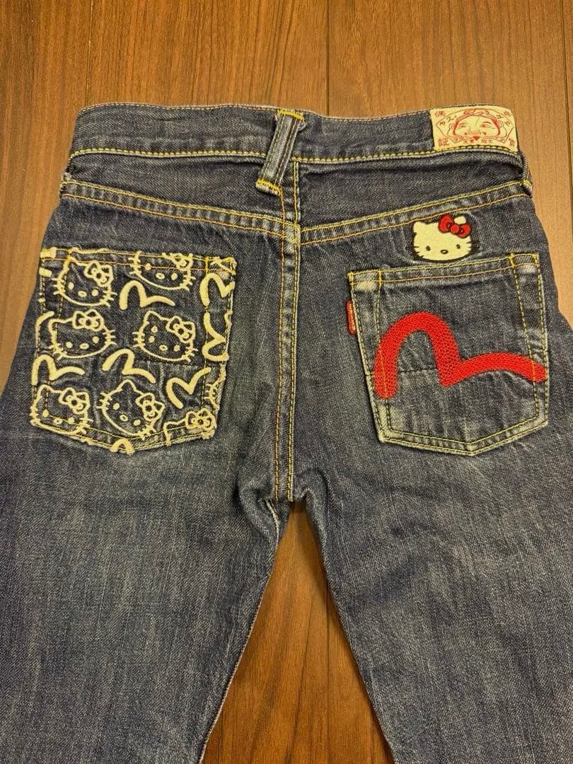 【ヴィンテージ】evisu ハローキティコラボデニム 100〜110cm