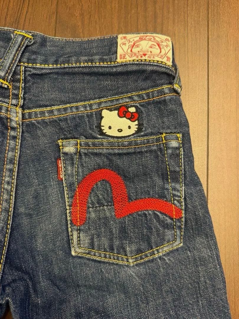【ヴィンテージ】evisu ハローキティコラボデニム 100〜110cm