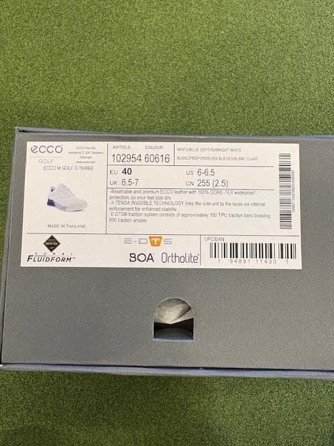 エコー S-THREE 102954-60616 ゴルフシューズ ホワイト 新品