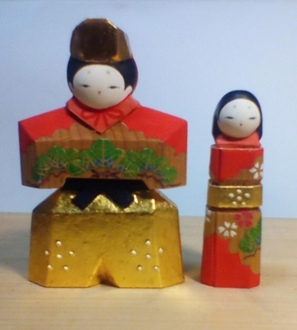 立雛(神雛)2号　奈良一刀彫(木彫)