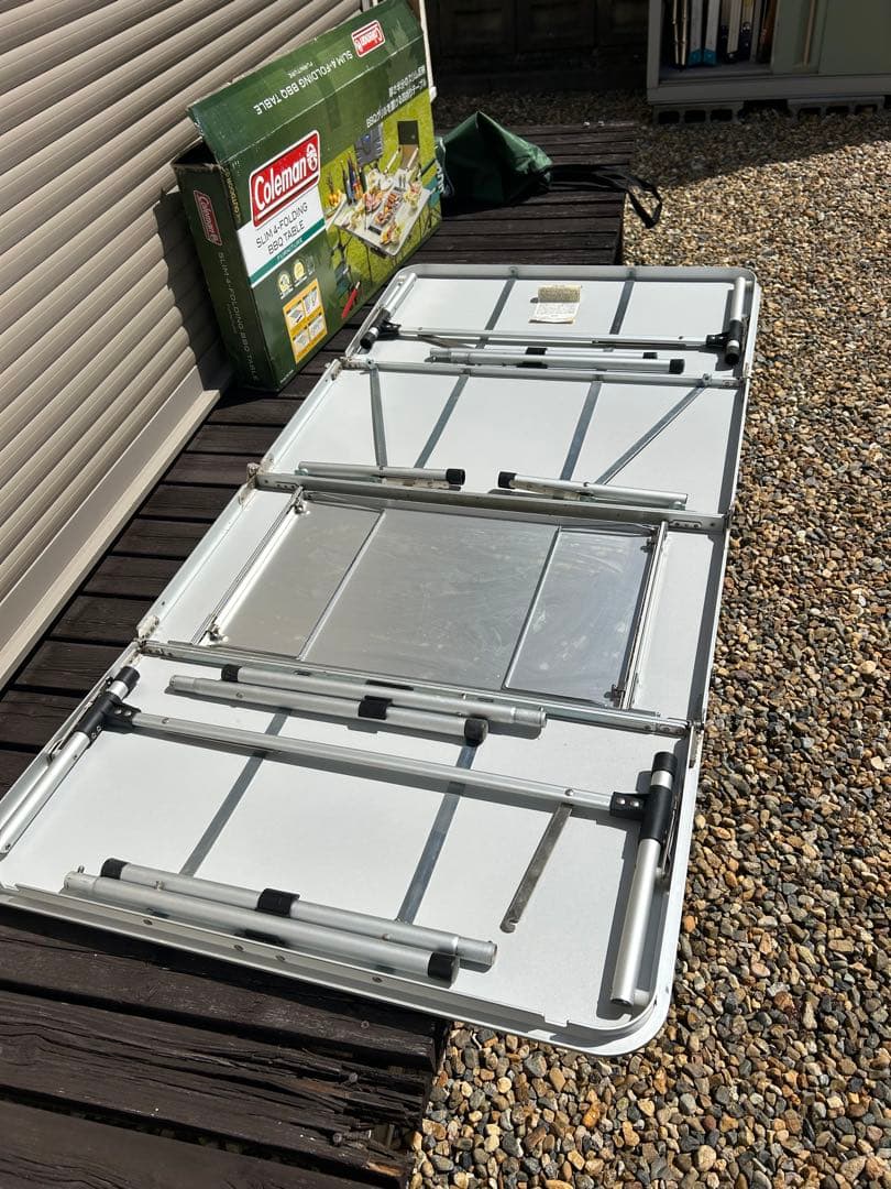 テーブル・チェア・ハンモック Coleman SLIM 4-FOLDING BBQ TABLE