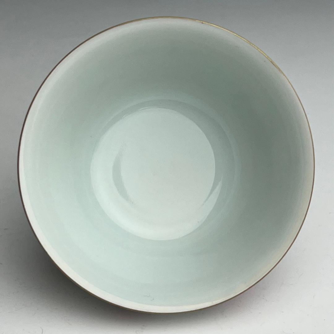 粉彩花樹紋杯 雍正御製 款 金彩 清時代 擺件 中国古玩唐物骨董時代物 A825