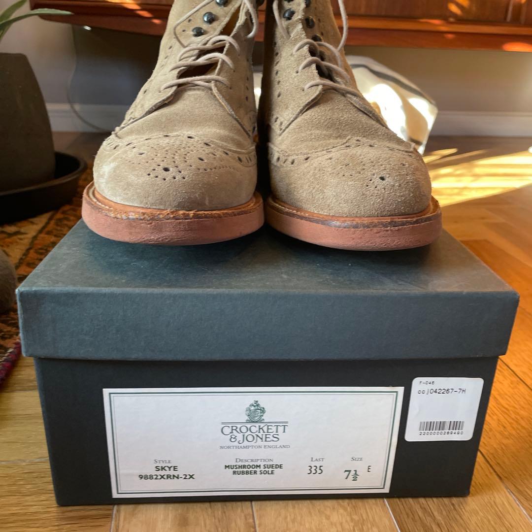 クロケット&ジョーンズスエードブーツ7.5