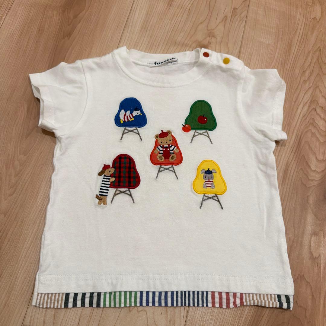 familiar 90cm 男の子 近年デザインのTシャツ3点セット