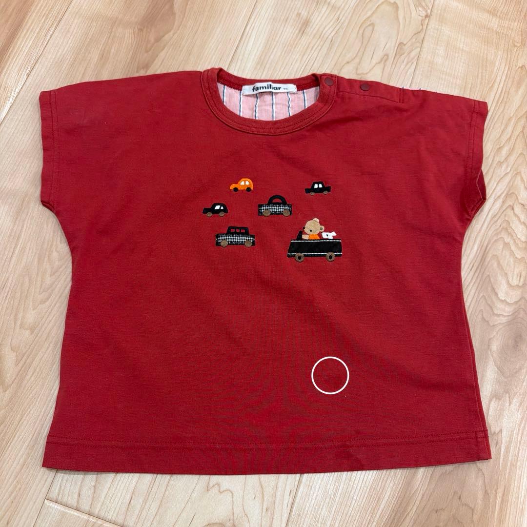 familiar 90cm 男の子 近年デザインのTシャツ3点セット