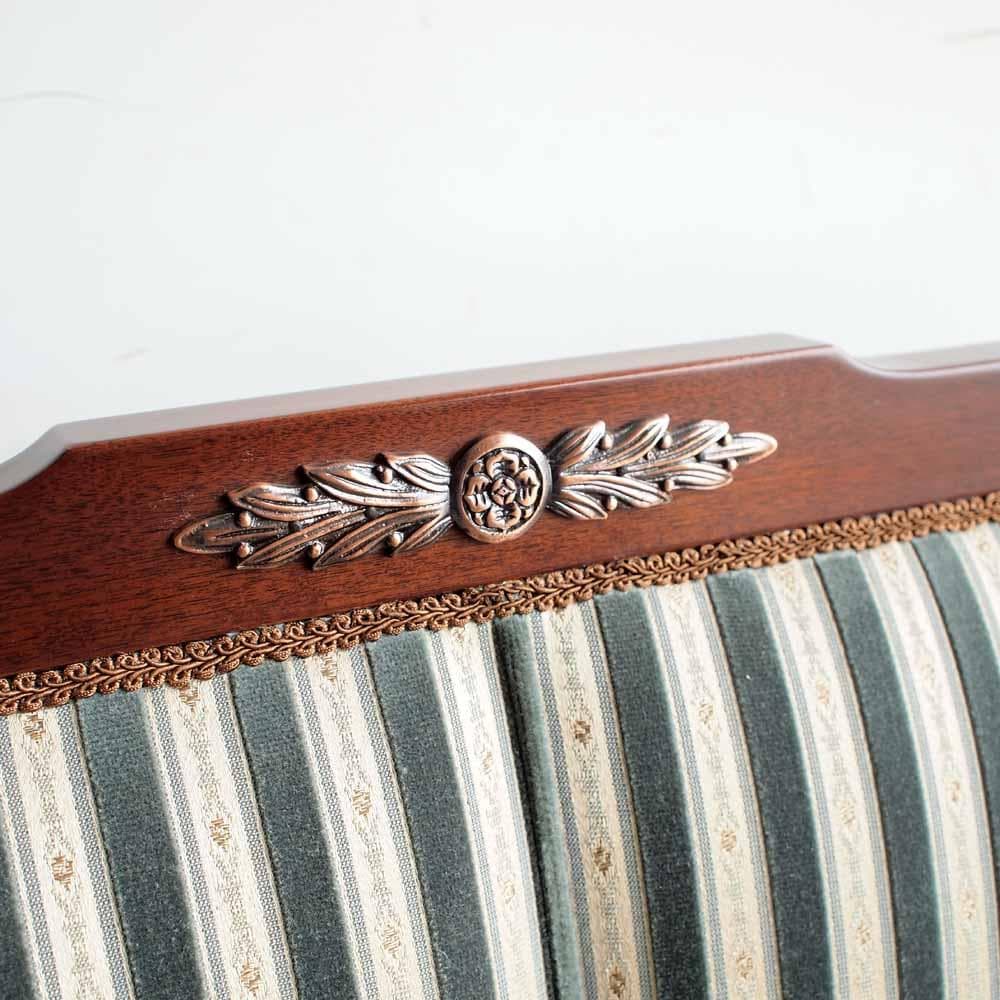 神戸欧風家具 メープル不二屋 マホガニー材 2人掛けソファ ZR24470