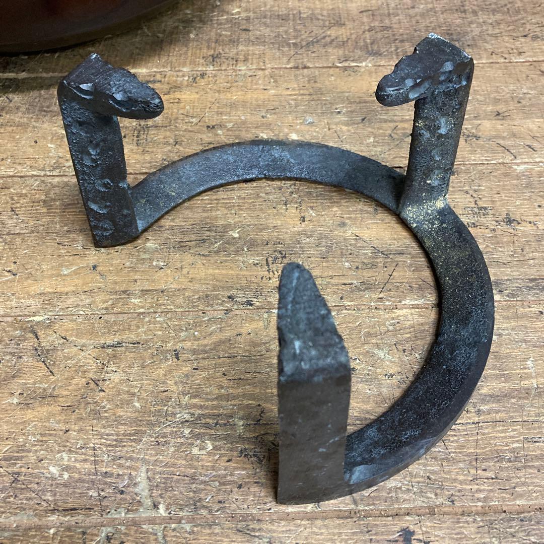 A-1 昭和レトロ 唐銅 風炉 茶道具 火鉢 古道具 古民家 和風和モダン