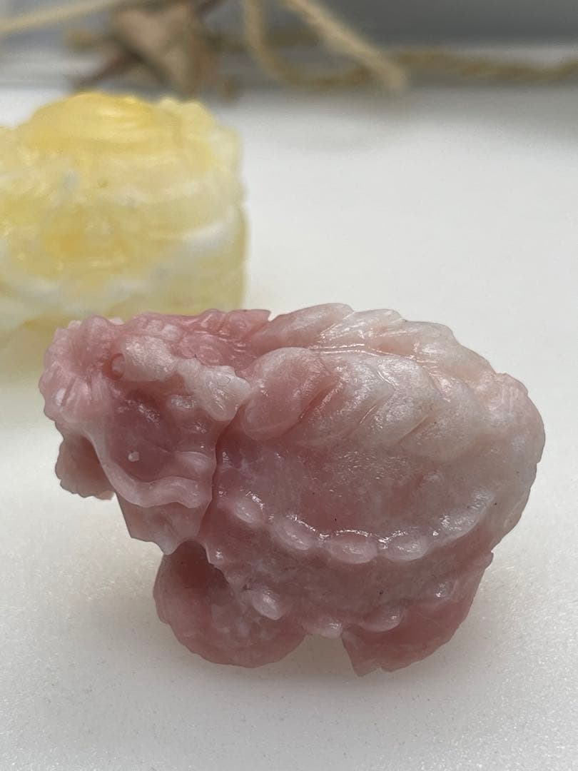 ポンポン様9【2015】多ハート乗せ龍亀 ピンクオパール