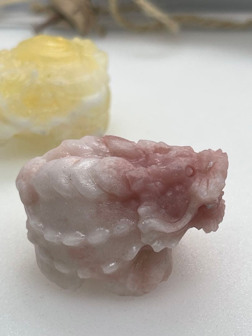 ポンポン様9【2015】多ハート乗せ龍亀 ピンクオパール