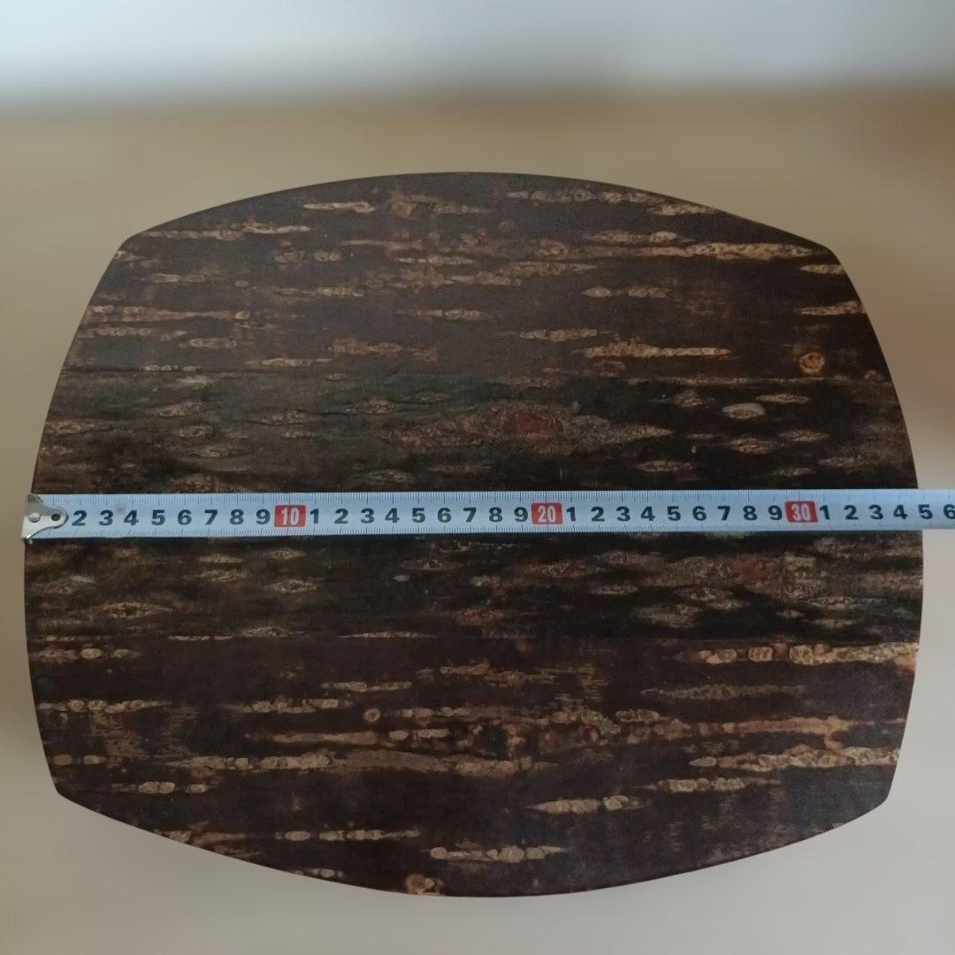 大きい壺　花瓶　焼き物　桜皮細工 の台座付き