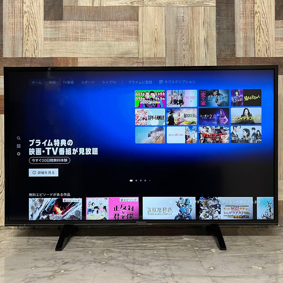 全国送料込❣️パナソニックVIERA43型 4K 液晶テレビネット動画アプリ搭載