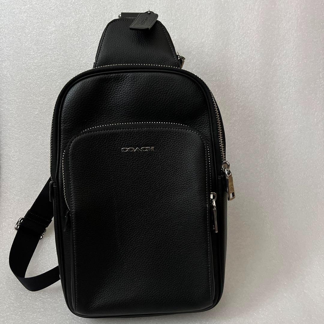 お値下げ【美品】COACH ボディバック　ショルダーバッグ　コーチ　レザー