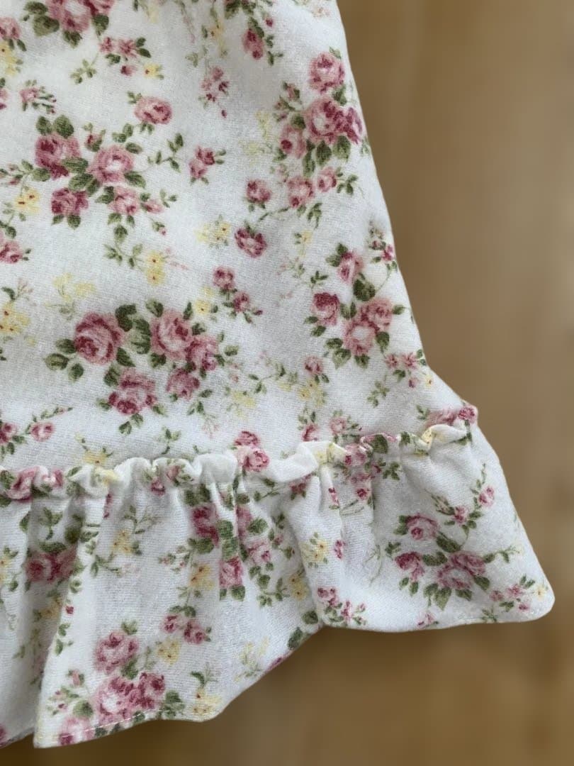 LIZ LISA リボン花柄オフショルワンピース ホワイト