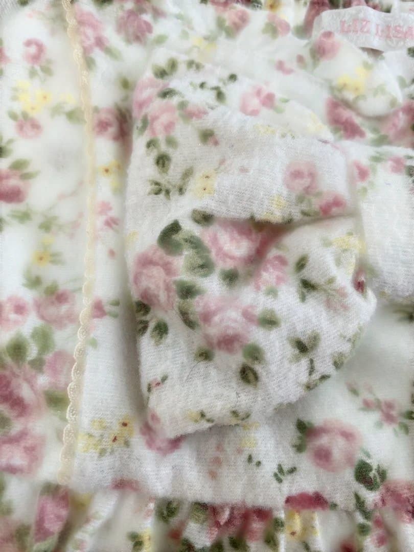 LIZ LISA リボン花柄オフショルワンピース ホワイト