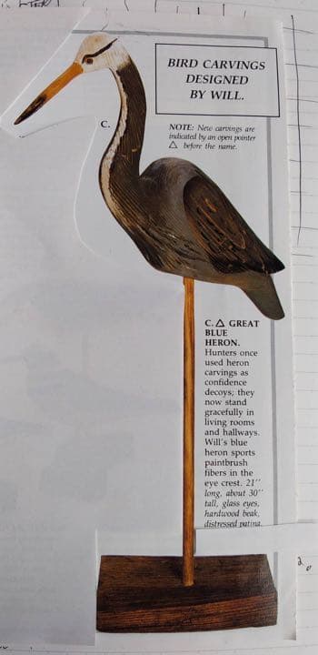 カーク・パトリック 置物 インテリア デコイ 青鷺