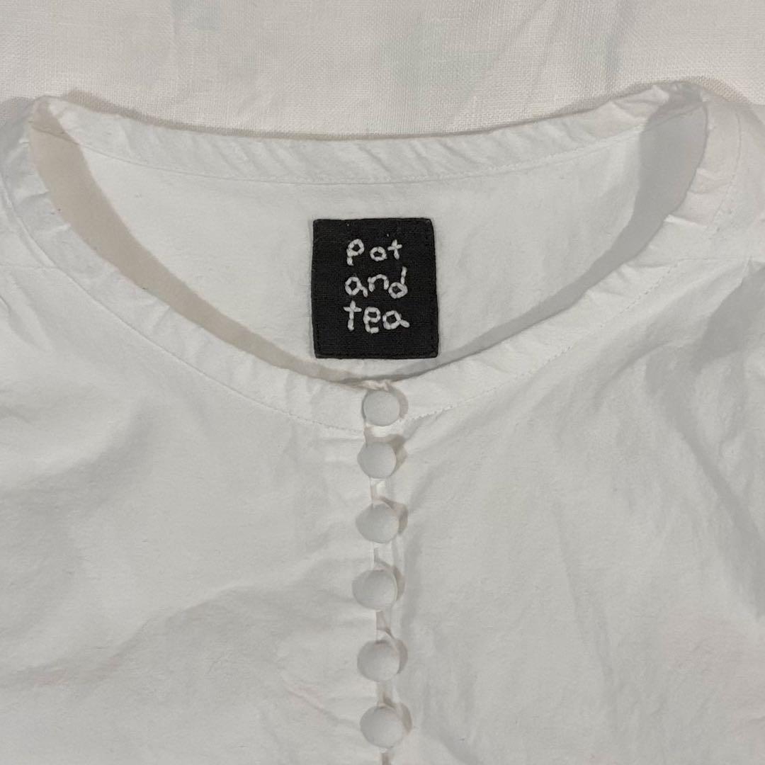 pot and tea 釦たくさんブラウス