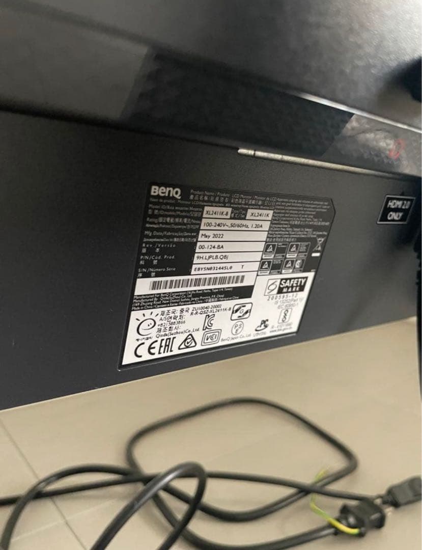 BenQ ZOWIE XL2411K ゲーミングモニター　24.5インチ