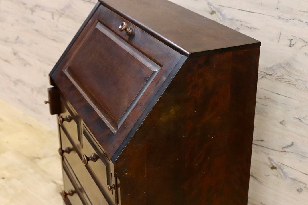 GMHS240A○北海道民芸家具 ライティングビューロー デスク 机 樺材 学習