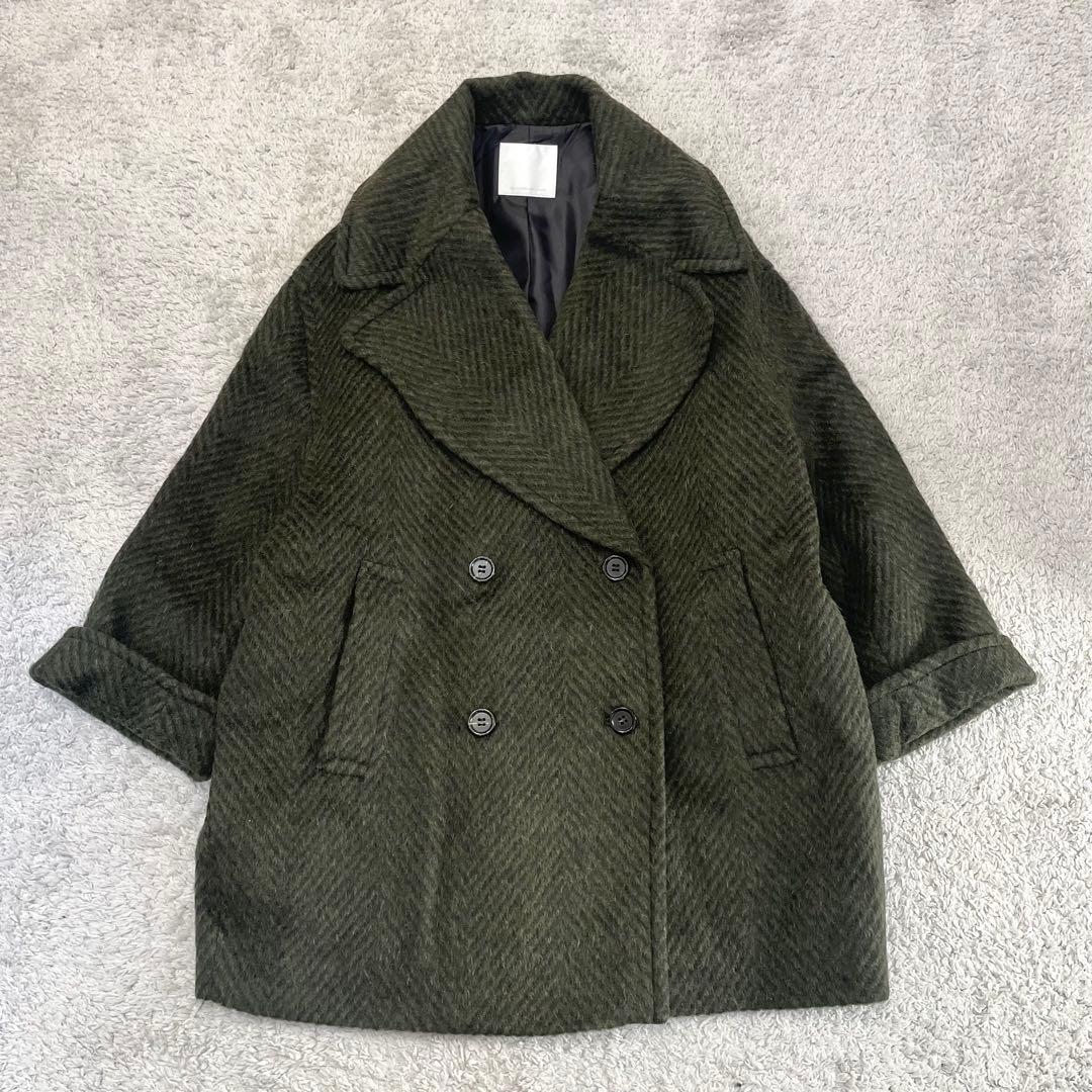 美品★大草直子さんコラボ ガリャルダガランテモヘヤシャギーハーフコート