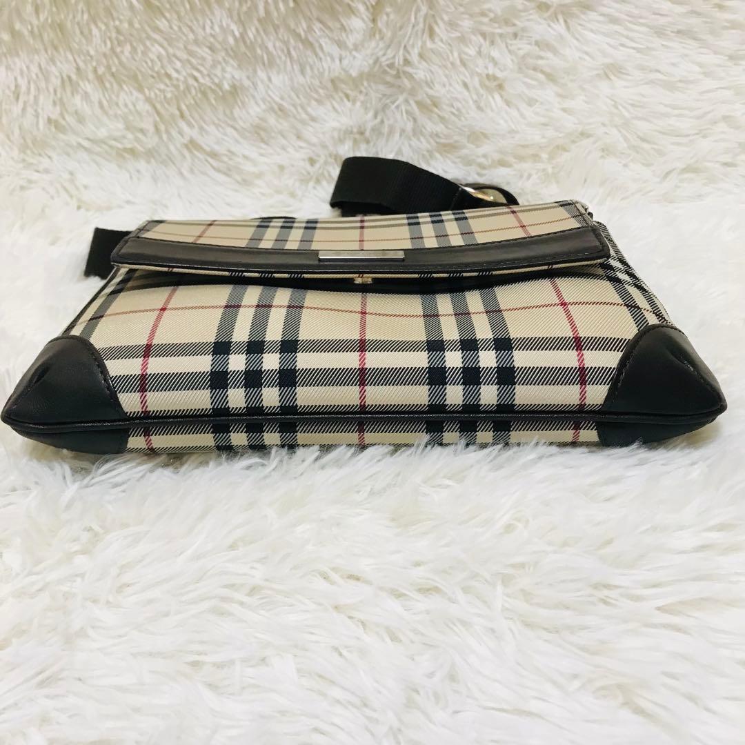 【極美品】バーバリー ショルダーバッグ 斜め掛け フラップ ノバチェック