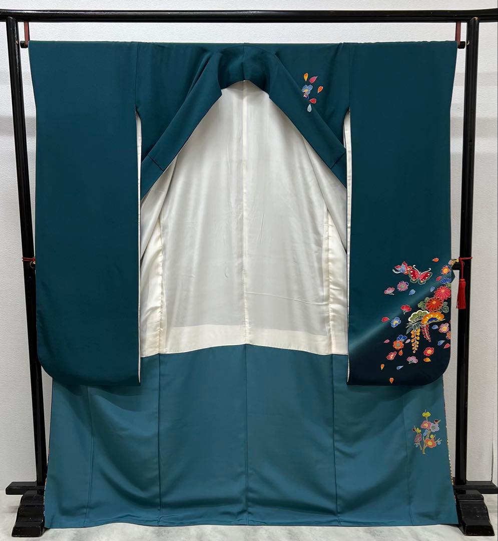 振り袖　フルセット　長襦袢付　落款入り　成人式　手描き　689