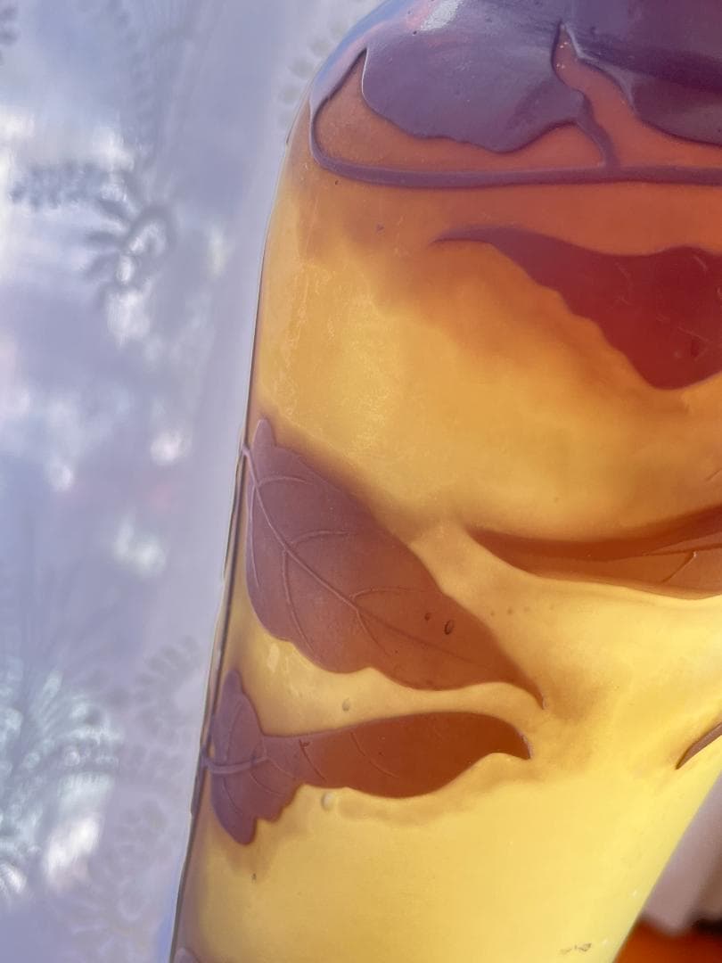 エミールガレ　Galle　花瓶　アールヌーボー　クレマチス