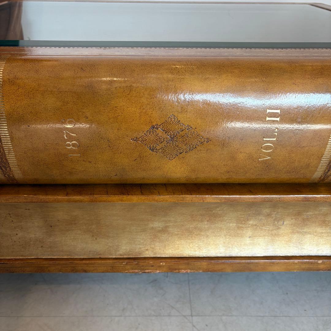 MAITLAND SMITH ブック型テーブル　ローテーブル　ガラステーブル