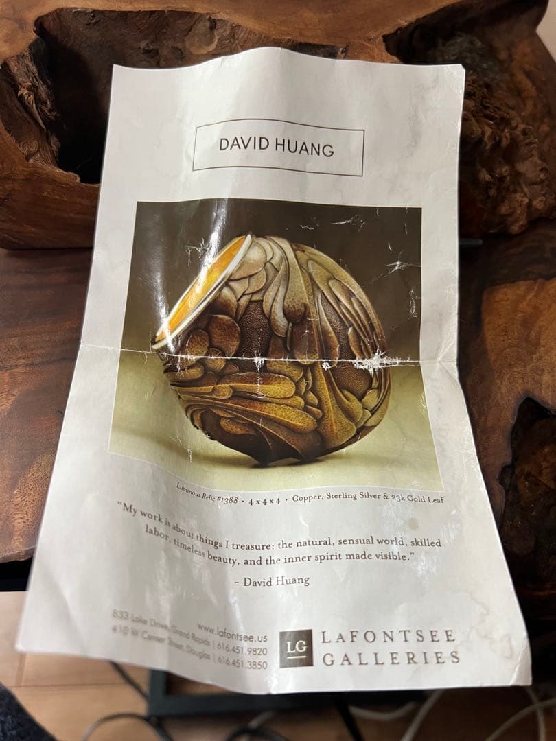 工芸品 David Huang. artwork vessel