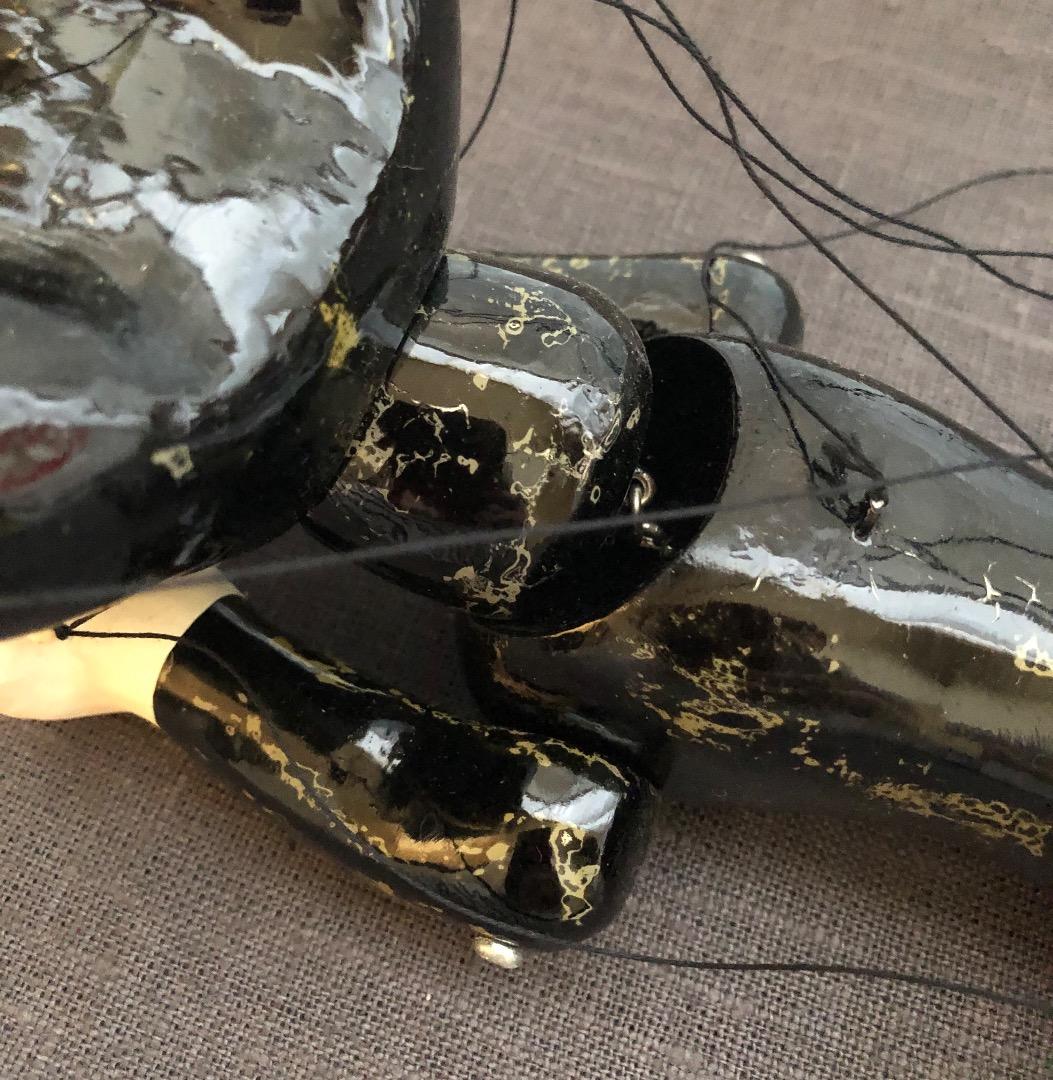 マリオネット　ネコ　ハチワレ　知育玩具