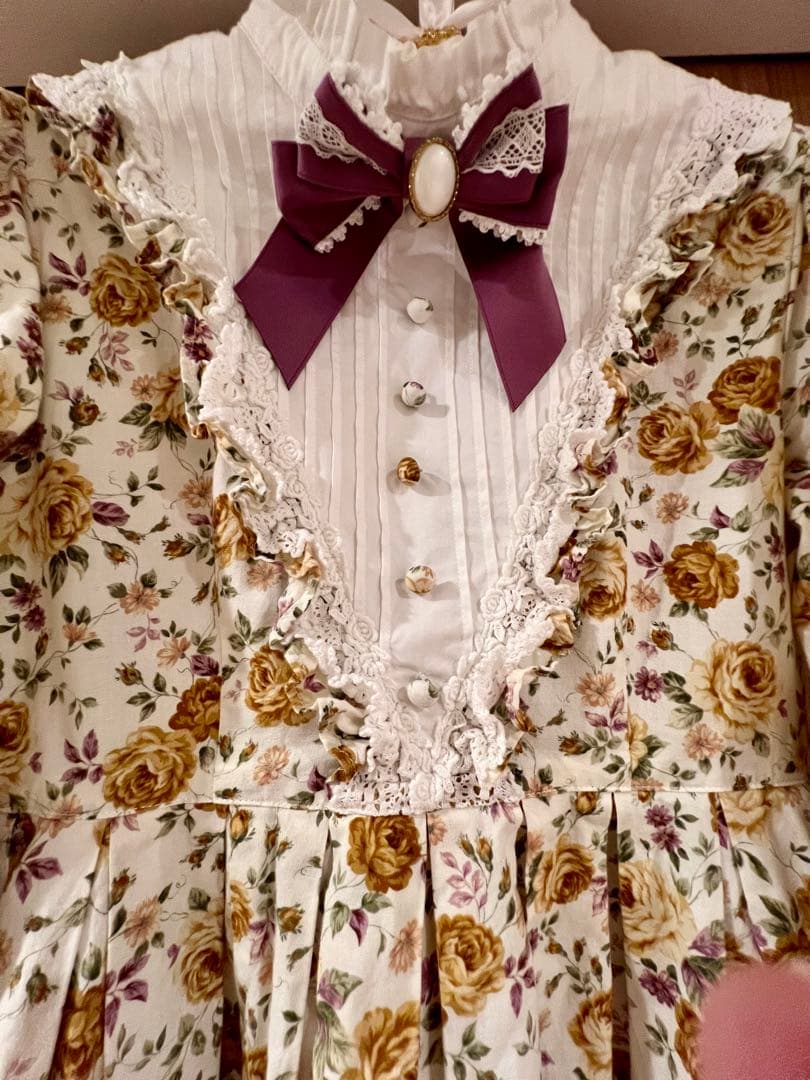 Rococo庭園ワンピース　ジャスミン×オフ白 BABY
