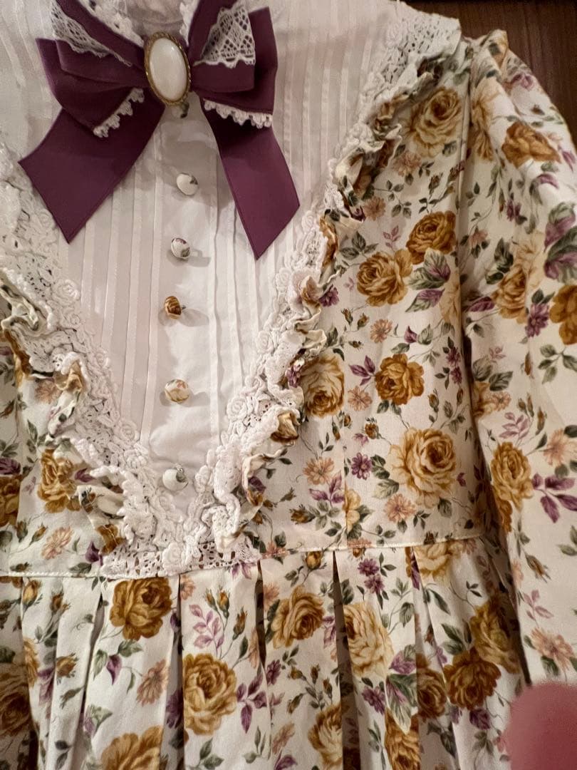 Rococo庭園ワンピース　ジャスミン×オフ白 BABY