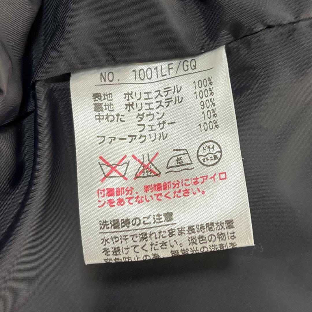 ブラック＆ホワイト ダウンベスト ゴルフウェア フード取外し可 ファー 黒白